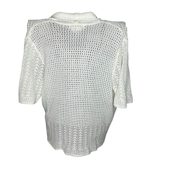 Vintage Maurada Knit Cardigan Sweater - White - Women’s Size XL - Picture 4 of 7